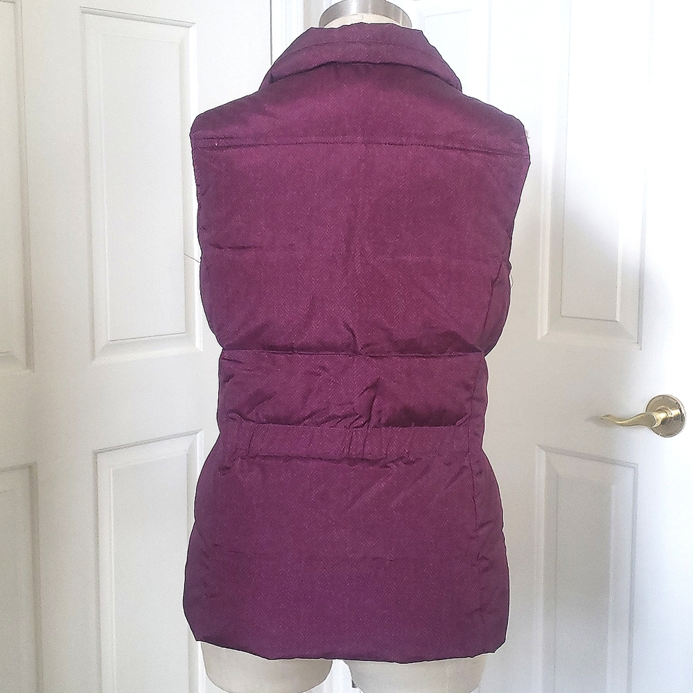 LAND'S END Quilted Down Puffer Vest Red Cranberry Burgundy • EXTRA SMALL - Picture 5 of 13